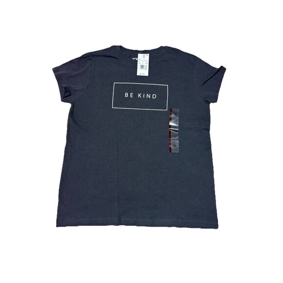 DOE BE KIND Black Short Sleeve Women’s T Shirt X Small XS NWT - Picture 2 of 8